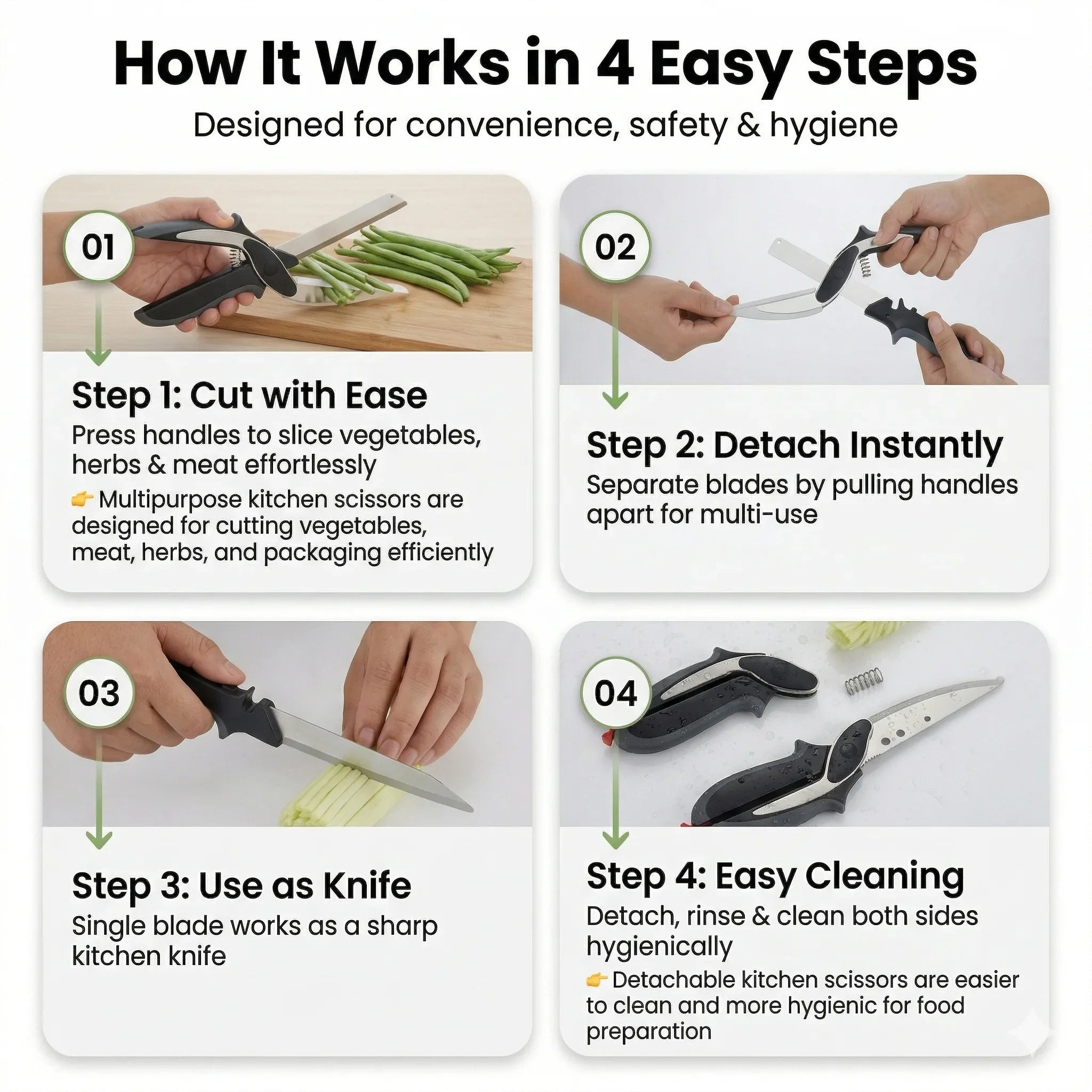 CleverCutter™ – Stainless Chopper |  Easy Pull Mechanism | Fast Effortless Chopping